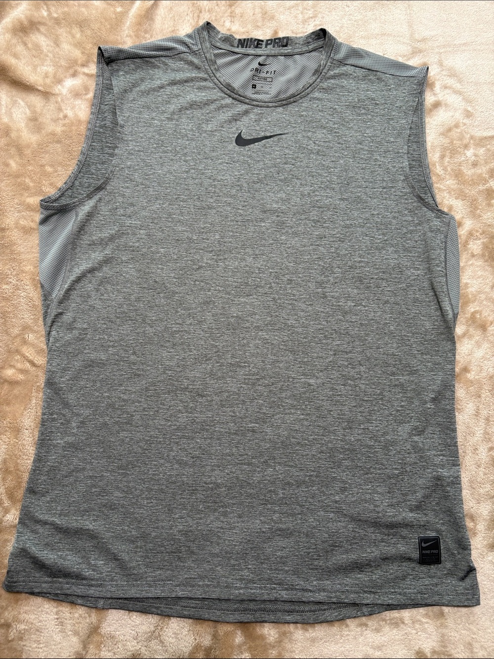 Nike Grey Athletic Sleeveless Training Tank XL